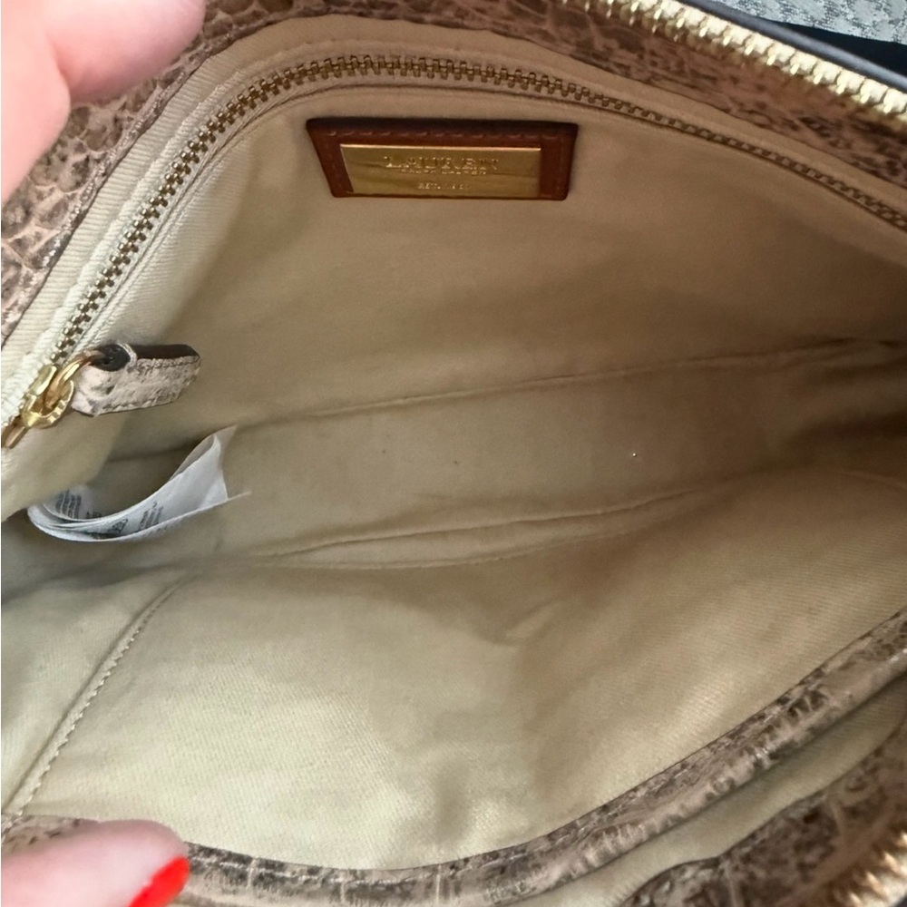 Lauren Ralph Lauren Medium Noa Croc-Embossed Leather Crossbody with Dust Bag - Picture 7 of 11